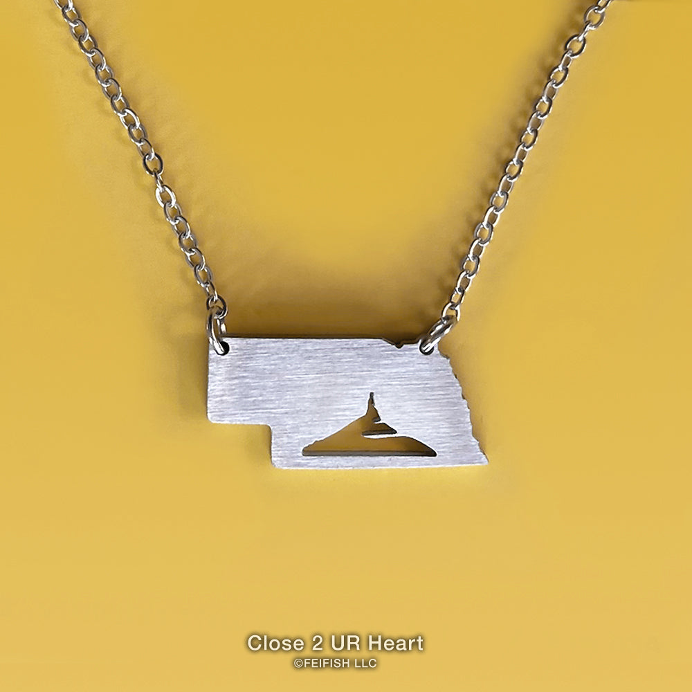 Nebraska Map Necklace