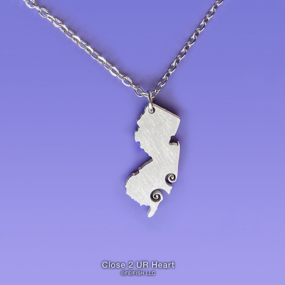 New Jersey State Necklace by Close 2 UR Heart