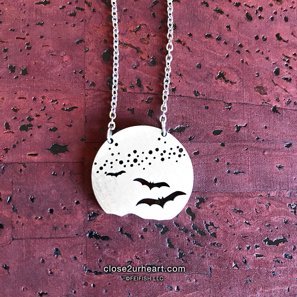 Cool Bats Necklace by Close 2 UR Heart