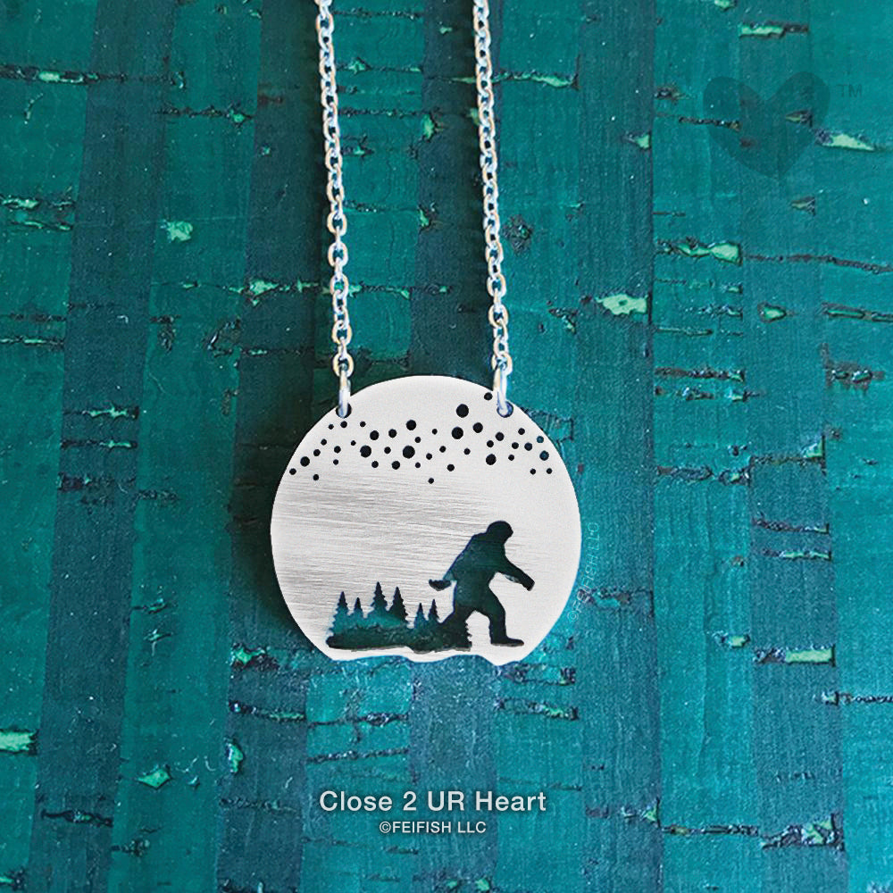 Close 2 UR Heart Bigfoot Necklace