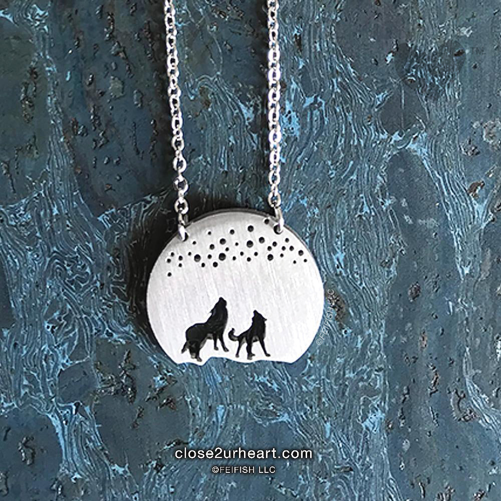 Night Wolves Necklace by Close 2 UR Heart